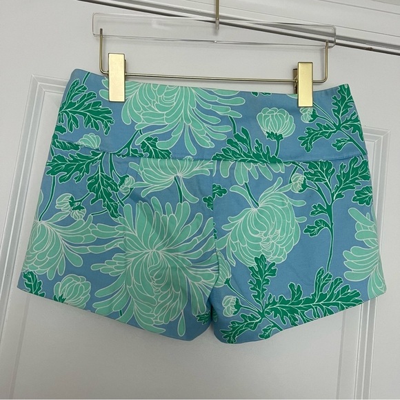 Women’s Tibi blue and green tropical patterned mini shorts size small-medium - Picture 3 of 4